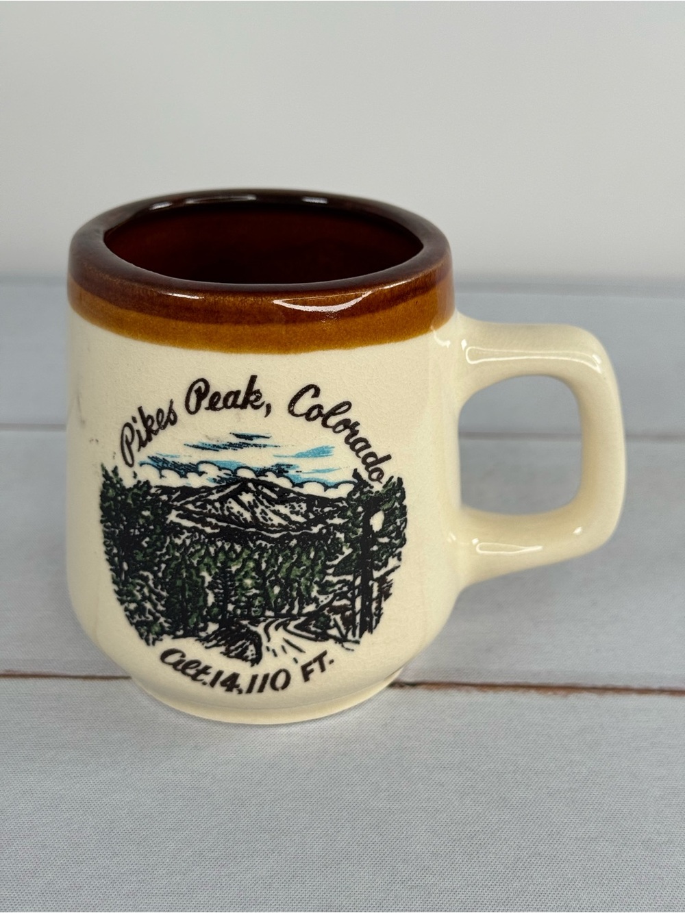 Vintage Pikes Peak Colorado Souvenir Mug 14,110 FT